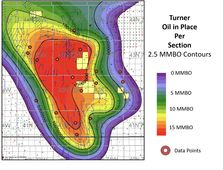 Turner formation OOIP map